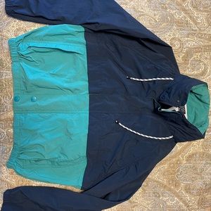 Men’s Authentic Nautica Jacket, Sz. XL. Teal and Navy blue in color.